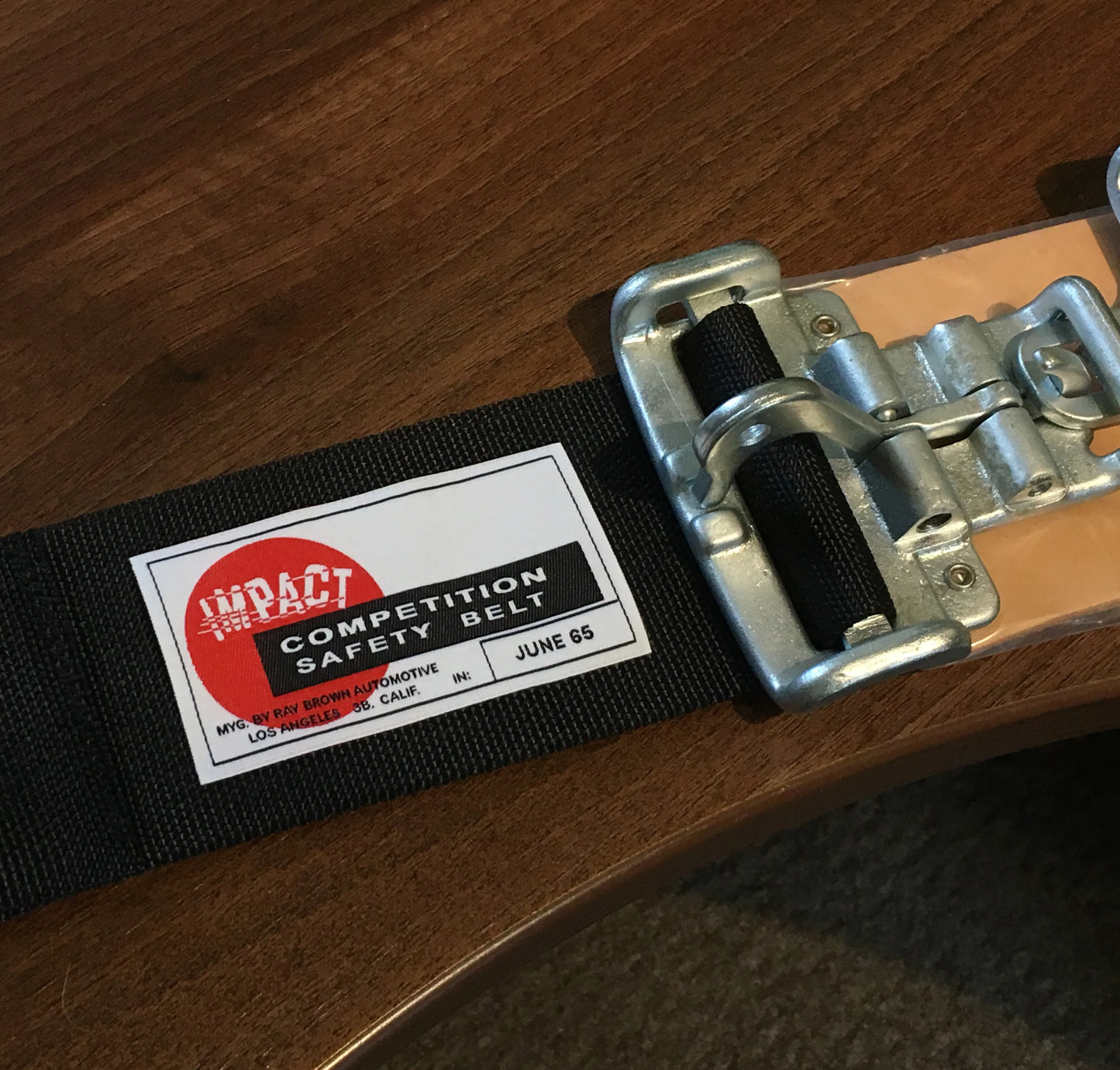 Ray Brown Impact Seat Belt Labels